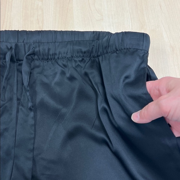 Victoria's Secret Intimates & Sleepwear Black Satin Ruffles hem women’s Pants XL - Picture 7 of 12